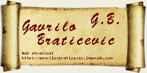 Gavrilo Bratičević vizit kartica